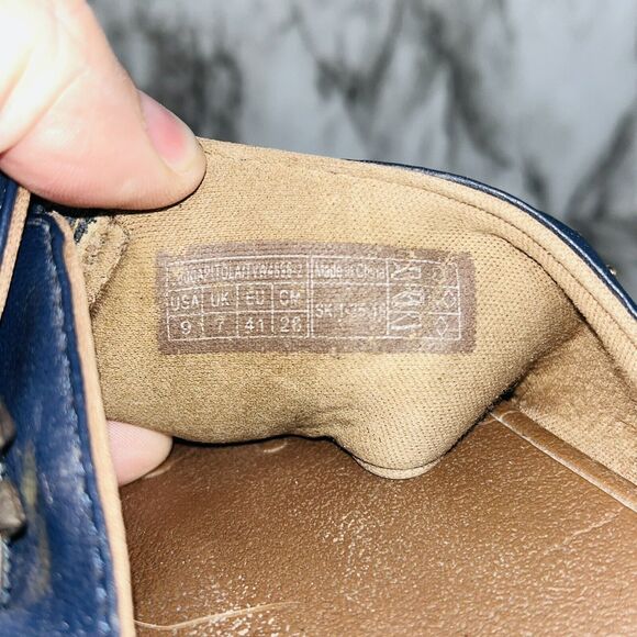 Vionic Flip Flop Capitola Thong Wedge Sandals Buckle Studded Navy Women 9 Summer - Picture 8 of 9